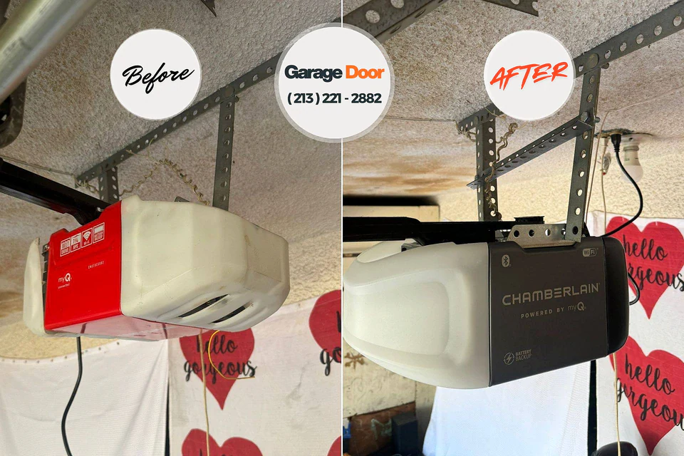 Before and after: garage door repair Kaumakani, HI